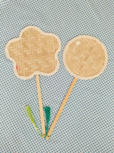 竹片竹编扇子手工竹编竹条DIY