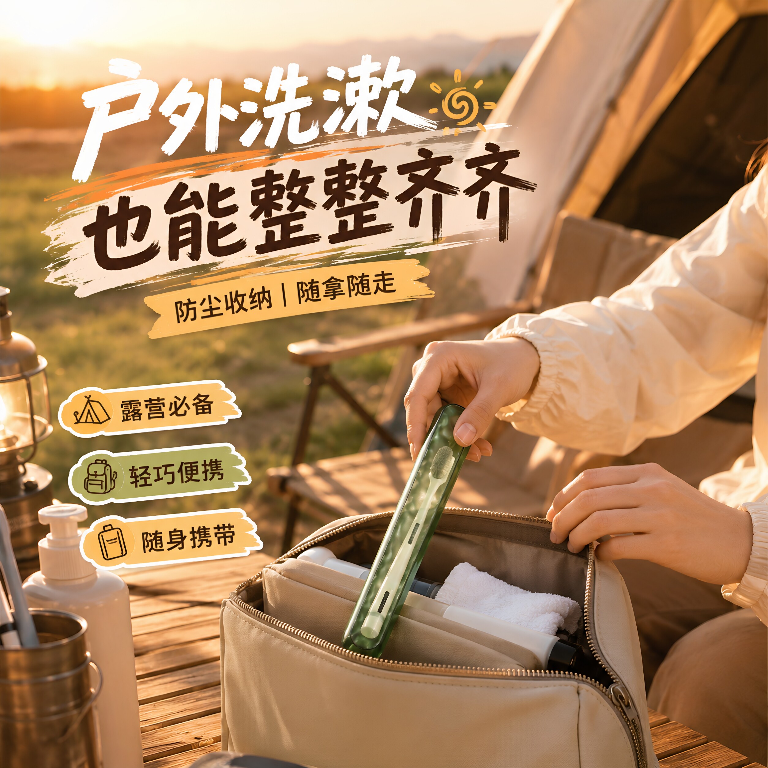 水波纹牙刷盒出差旅行牙刷收纳盒