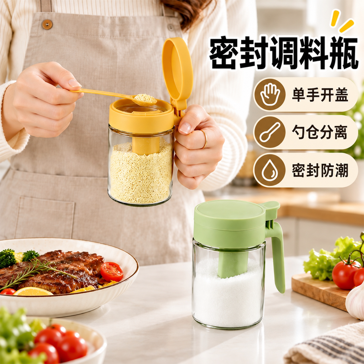 密封调料瓶调料厨房玻璃