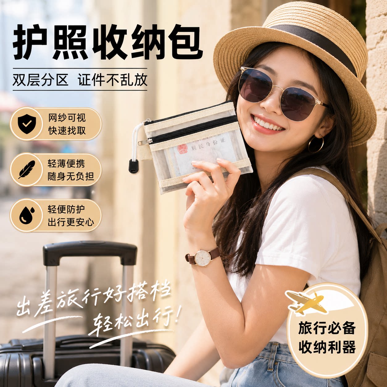 一体卡包保护套随身身份证件袋