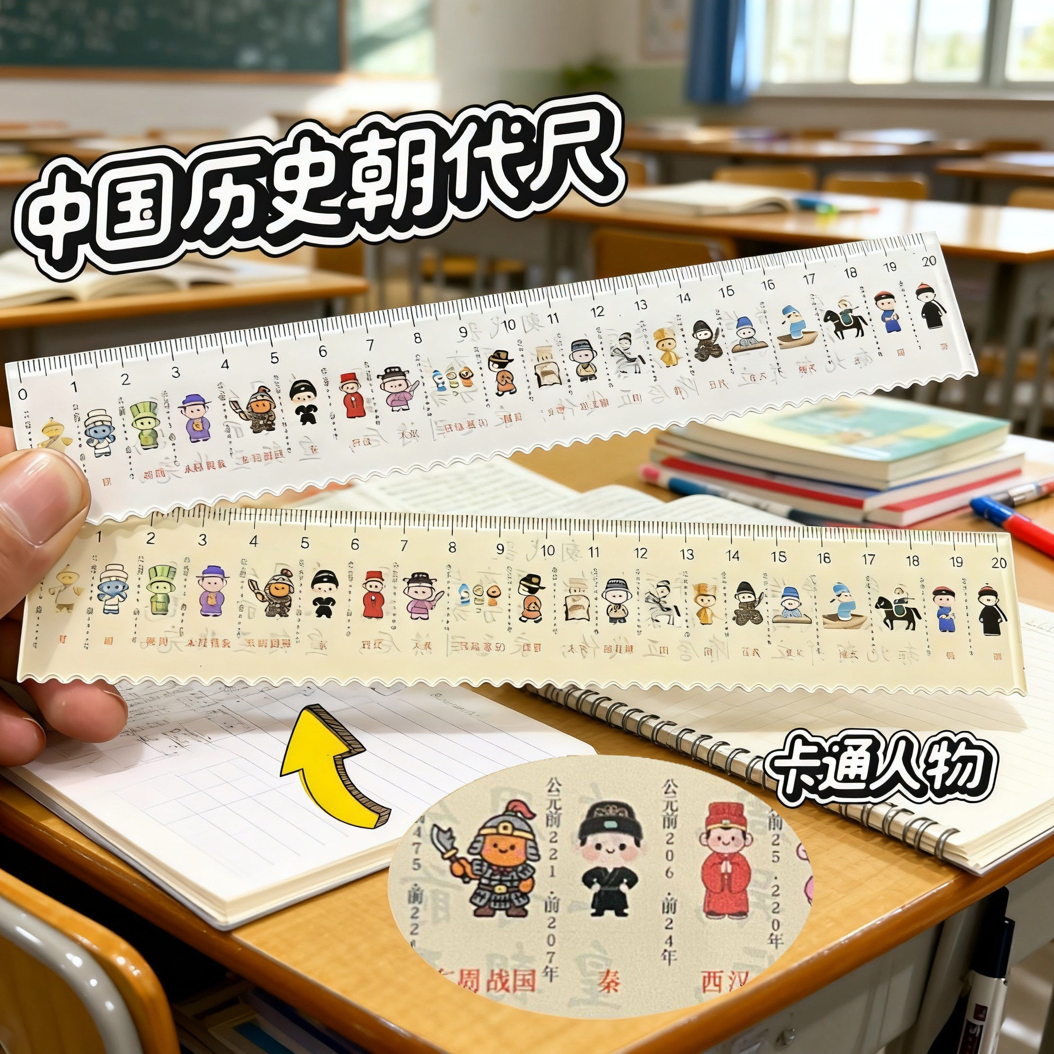 中国历史朝代时间顺序尺学生实用历史时间轴知识开学朝代历史尺