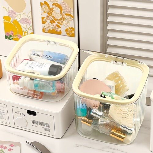 次抛精华收纳盒子桌面亚克力透明桌上化妆品护肤小样小杂物置物架