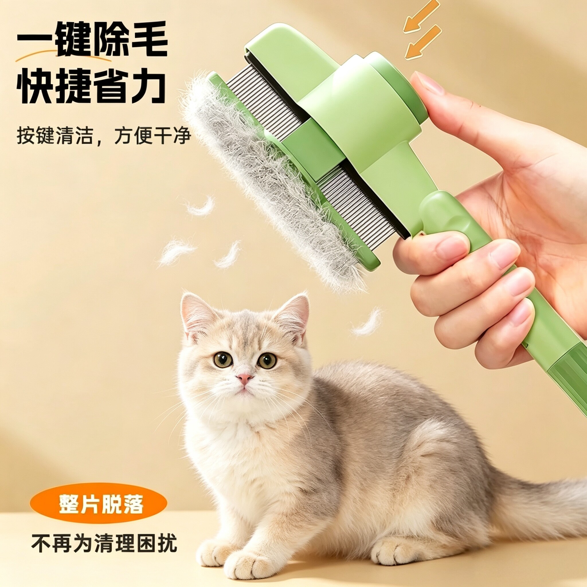 宠物毛发护理狗狗猫咪通用梳专用柴犬柯基开结去浮毛排梳子清理器图片