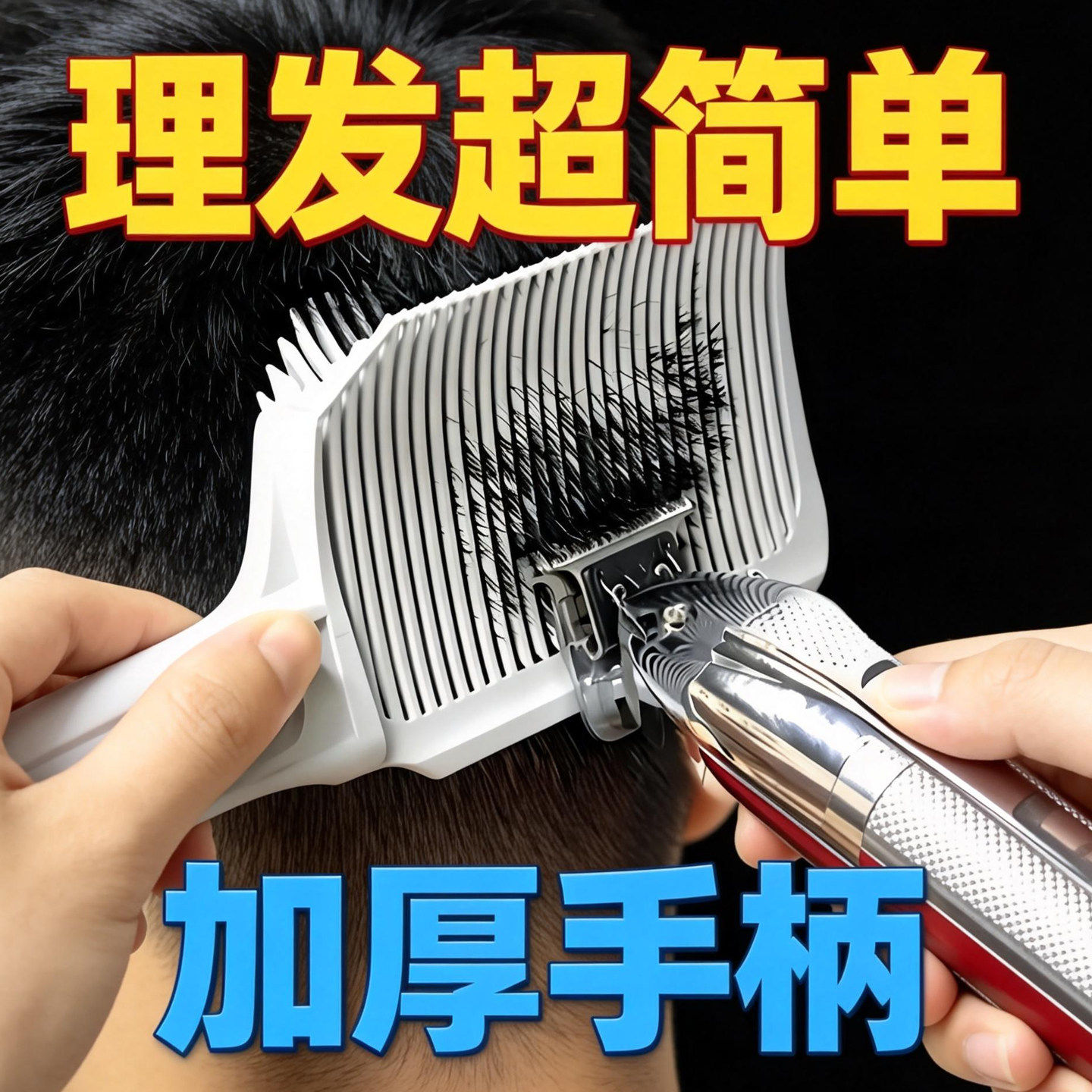 新款美发自助理发梳男士平头梳发廊专用推边理发店裁发梳剪发梳子