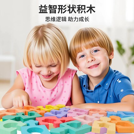 蒙氏几何形状配对积木手眼动作协调逻辑思维训练知识增长早教玩具