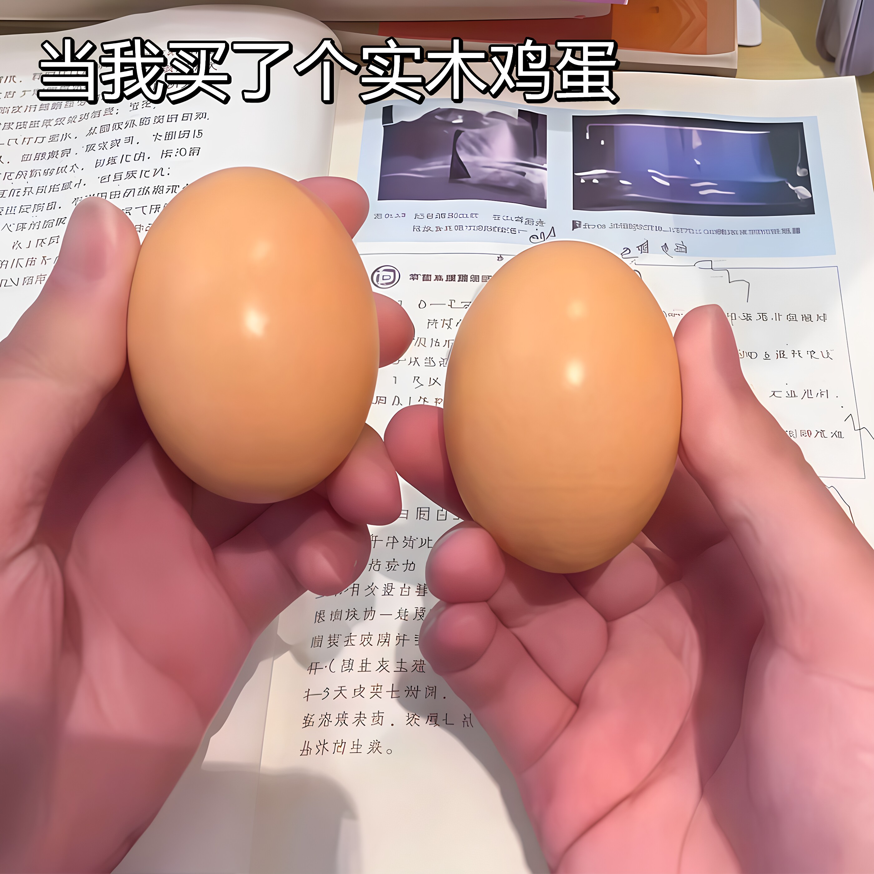 木质仿真鸡蛋儿童手绘涂鸦整蛊