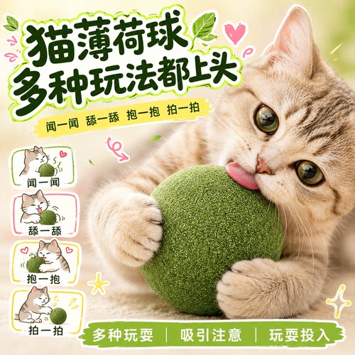 猫玩具超大猫薄荷球自嗨解闷神器