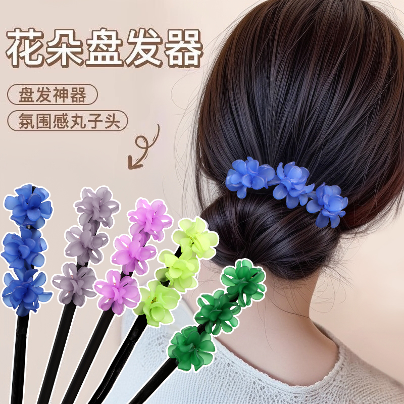 盘发棒丸子头神器新款丸子头