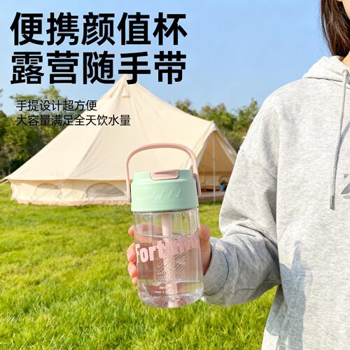 夏天高颜值大容量水杯吸管杯学生少女茶水分离便携花茶杯子