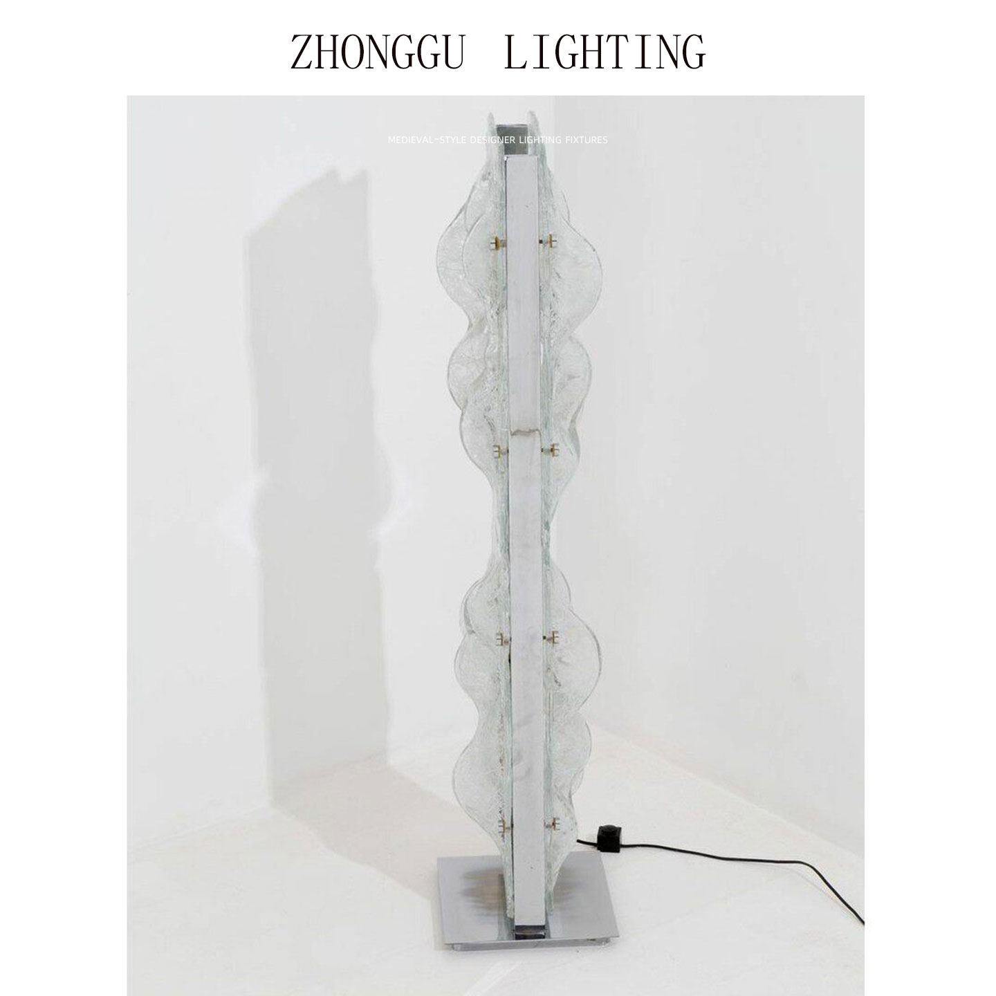 现代简约设计师款玻璃落地灯