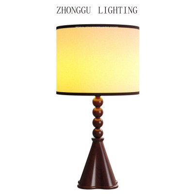 Archie Table Lamp法式中古创意复古实木台灯美式设计师软装台灯