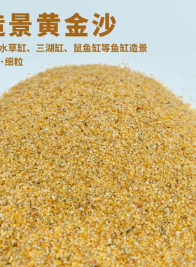 天然黄金沙底砂皇冠斑马狗头鱼专用沙河豚鼠鱼沙鱼缸造景化妆沙