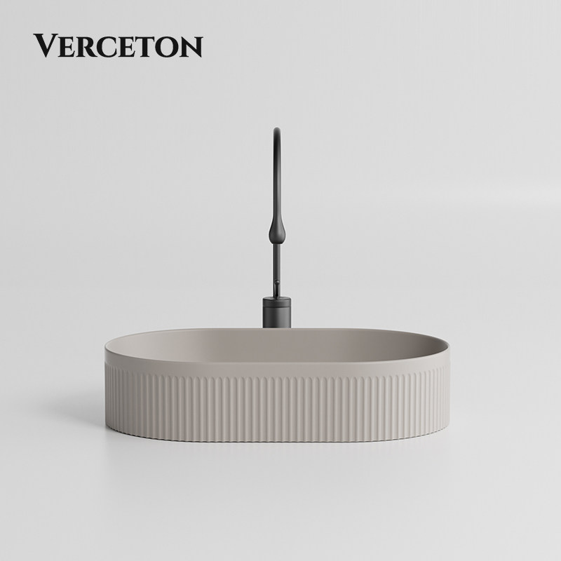 奶咖卡其彩色台上盆创意艺术陶瓷一体洗手盆单盆北欧法式洗脸面盆