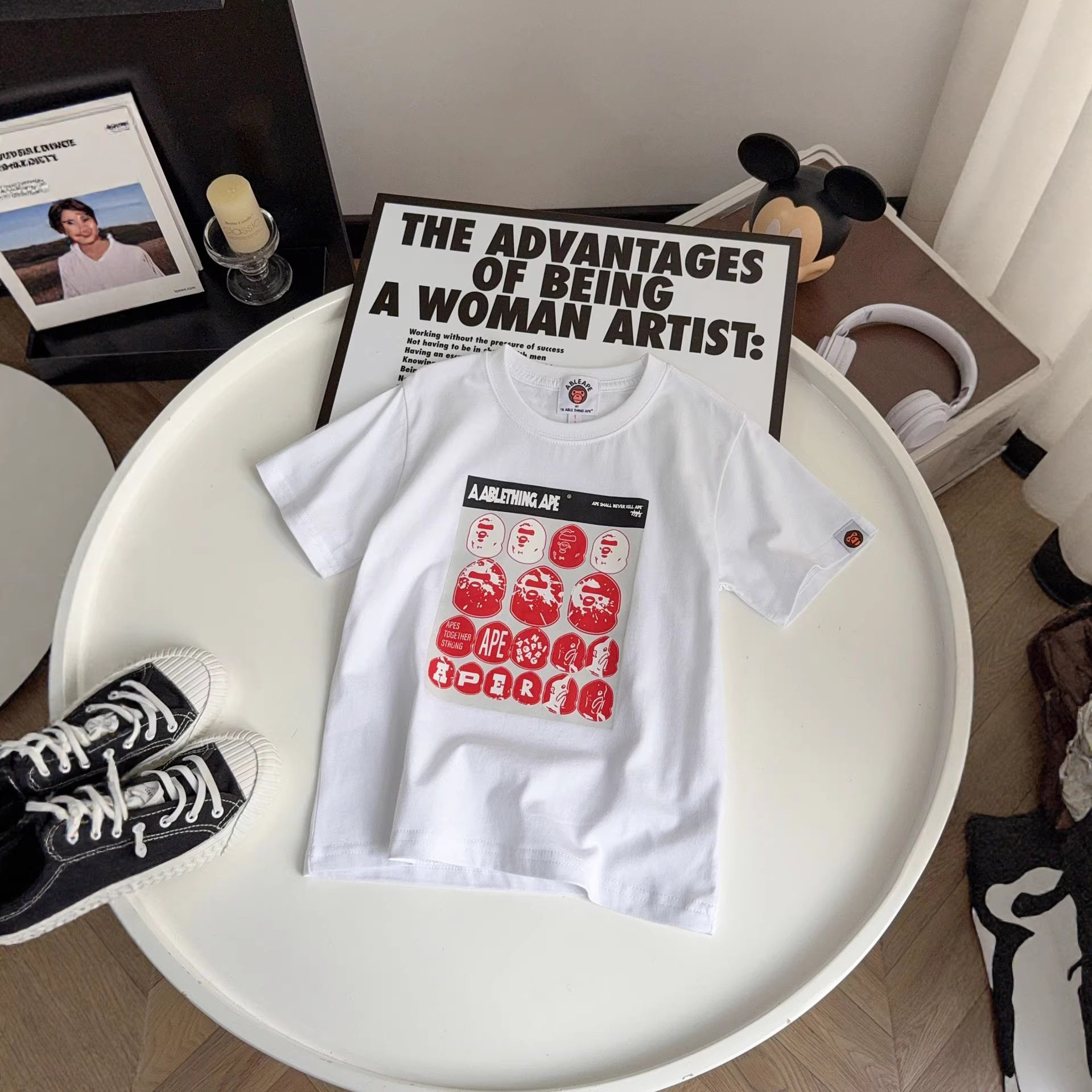 儿童印花26新款男女童短袖T恤宽松休闲洋气运动宽松休闲韩版t恤衫