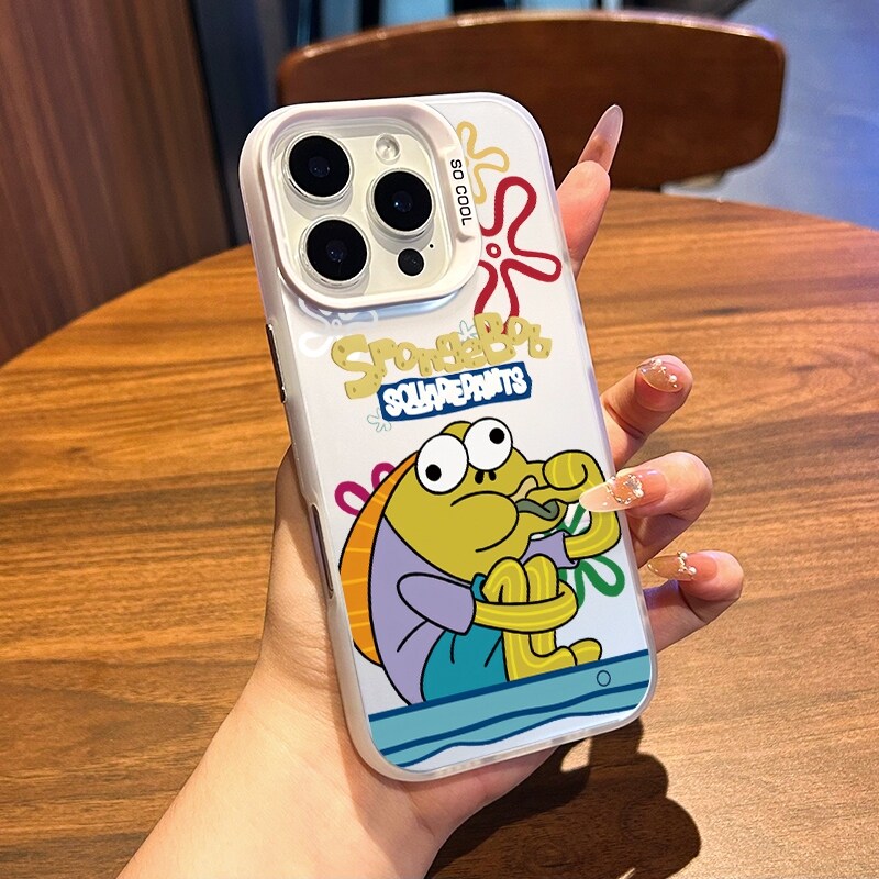比奇堡的居民们适用苹果17彩银壳手机壳iPhone16promax新款15Pro全包15苹果14防摔套14Pro苹果13保护海绵宝宝图片