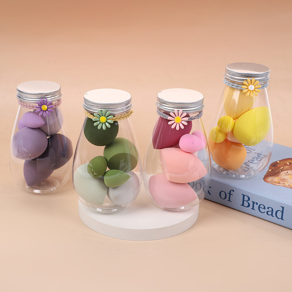 美妆蛋不吃粉干湿两用化妆迷你蛋小雏菊漂流瓶罐子收纳盒粉扑套装,彩妆/香水/美妆工具,美妆蛋/扑/海绵,淘宝优惠券,粉丝福利购,淘宝优惠卷