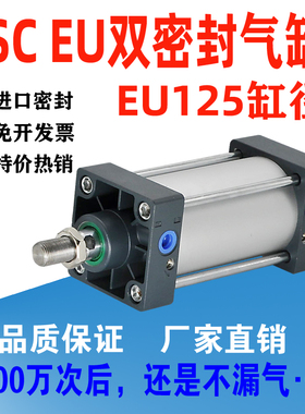 SC EU标准气缸125X50X75X100X150X200X300X400YCC双密封圈气缸