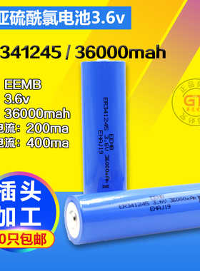 原装正品EEMB ER341245 3.6v 36000mah  DD型一次性锂电池水表
