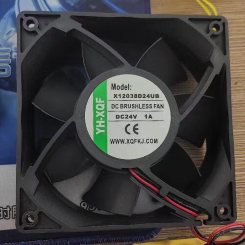 全新现货 YH-XQF X12038D24UB 24V 1A 大风量变频器散热风扇12CM