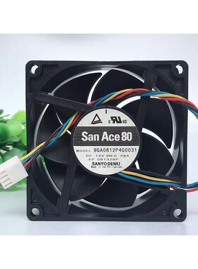 三洋 9GA0812P4G0031 12V 0.48A 8CM 8025 4线PWM机箱散热风扇