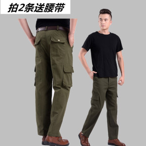 秋冬男耐磨劳保裤子纯棉多口袋汽修宽松工装裤长裤焊工防烫休闲裤