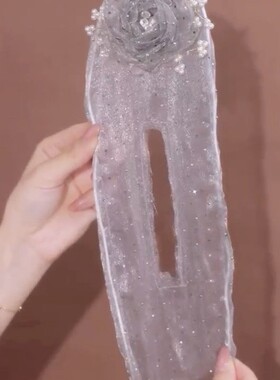 现货超仙气质满天星花朵盘发器懒人神器黑色精致扭扭夹头饰