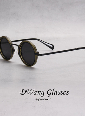 古早圆框偏光太阳镜TR圆形墨镜男复古女潮防紫外线雅痞开车驾驶镜