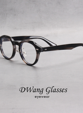 复古板材眼镜框港风个性黑粗框镜架男圆脸女日搭造型防蓝光配近视