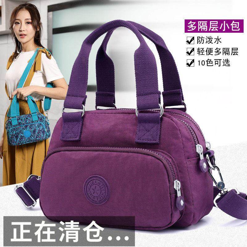 冬季单肩斜挎包女包时尚布包手拎包女尼龙帆布包斜跨手提小包包