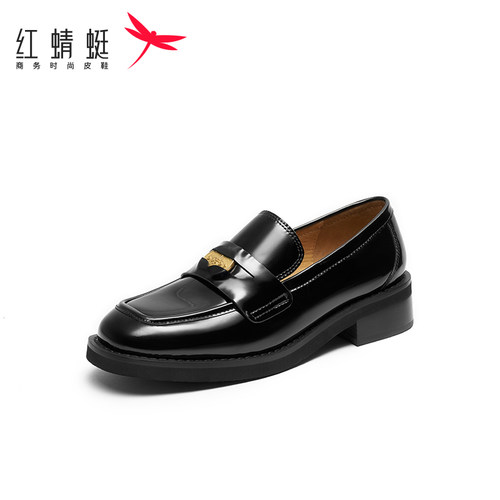 红蜻蜓复古一脚蹬乐福鞋