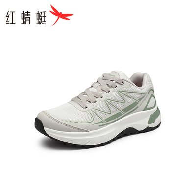REDDRAGONFLY/红蜻蜓女士复古休闲运动鞋透气厚底网面鞋BX5500007