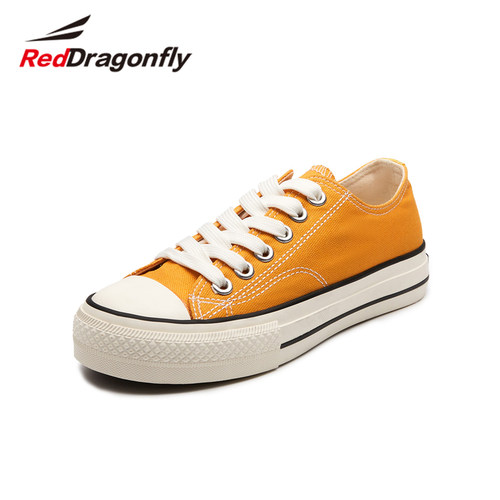 红蜻蜓帆布鞋时尚休闲板鞋