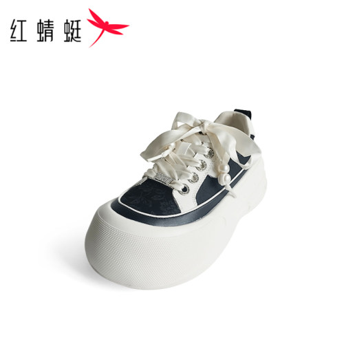 REDDRAGONFLY/红蜻蜓女士学院风轻便厚底运动休闲松糕鞋WTB14809