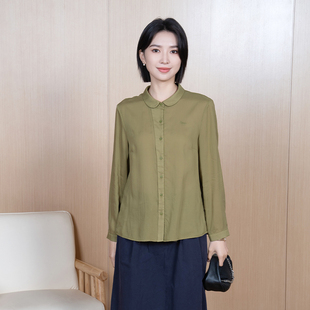 法式 女装 优雅气质翻领单排扣长袖 衬衫 5226 YUN韫2025春季 小衫 新款