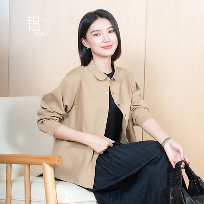 韫常规翻领短款通勤百搭风衣