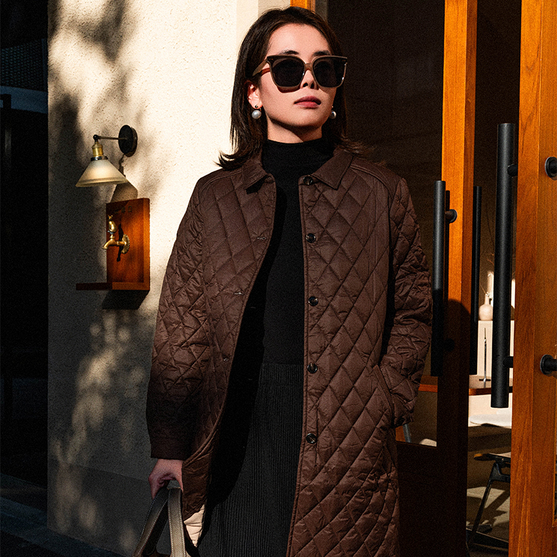 韫棉中长款通勤宽松百搭棉服