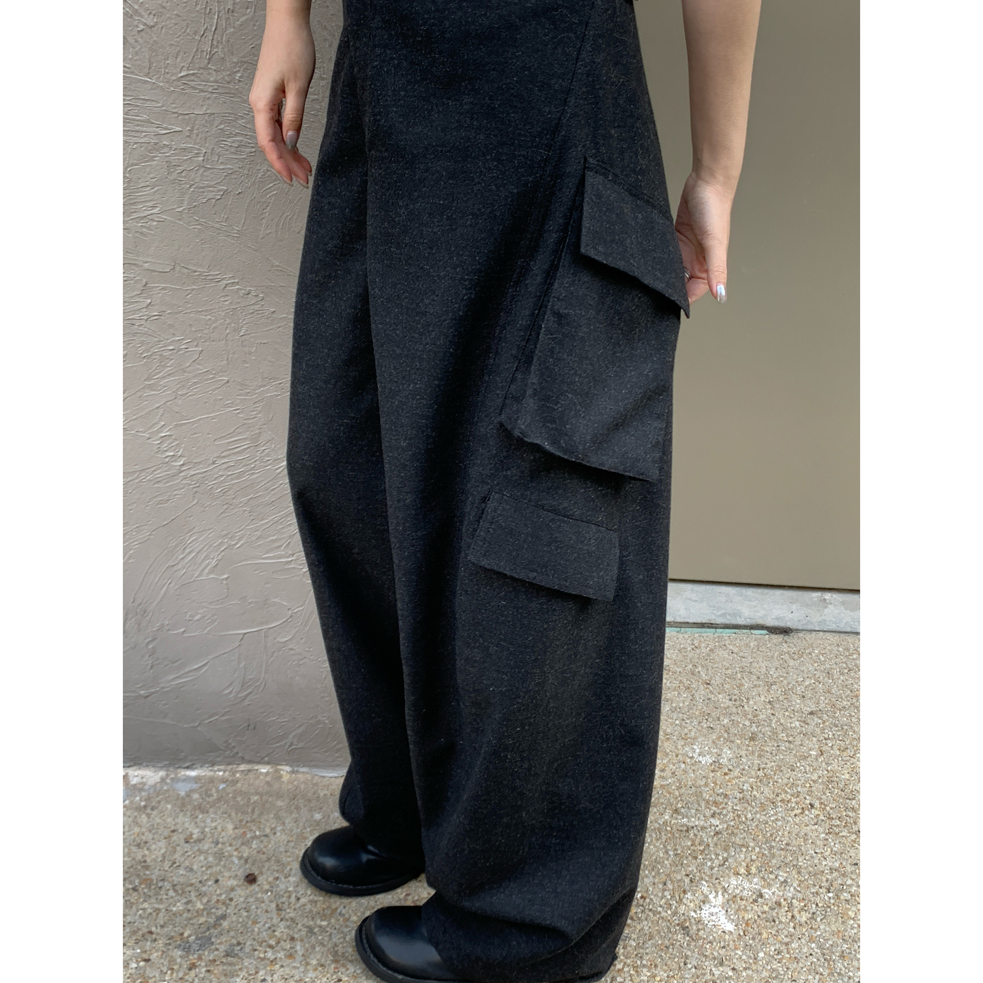 30羊毛花色纱香蕉裤/百褶半裙