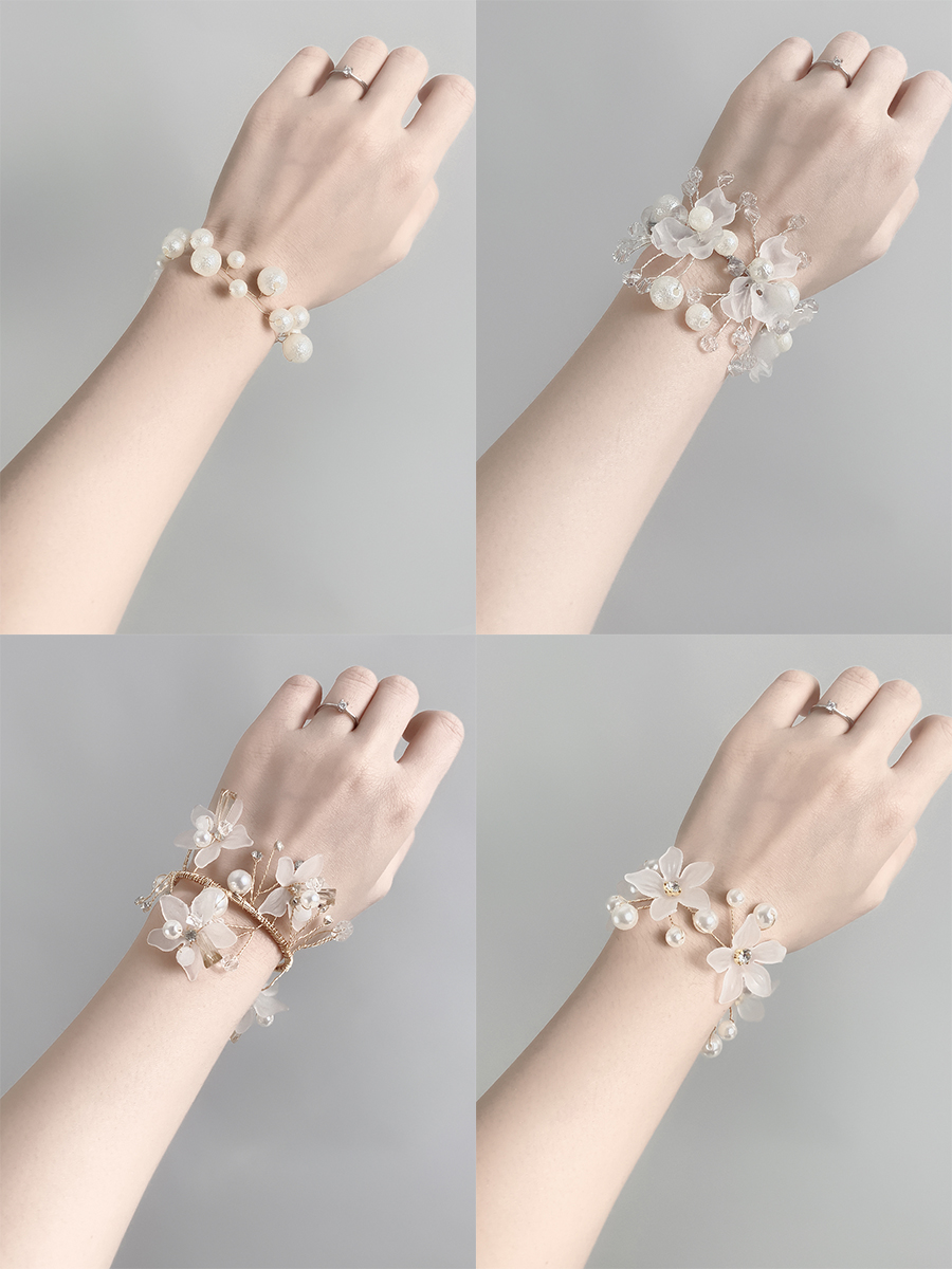 结婚礼伴娘手腕花清新森系唯美