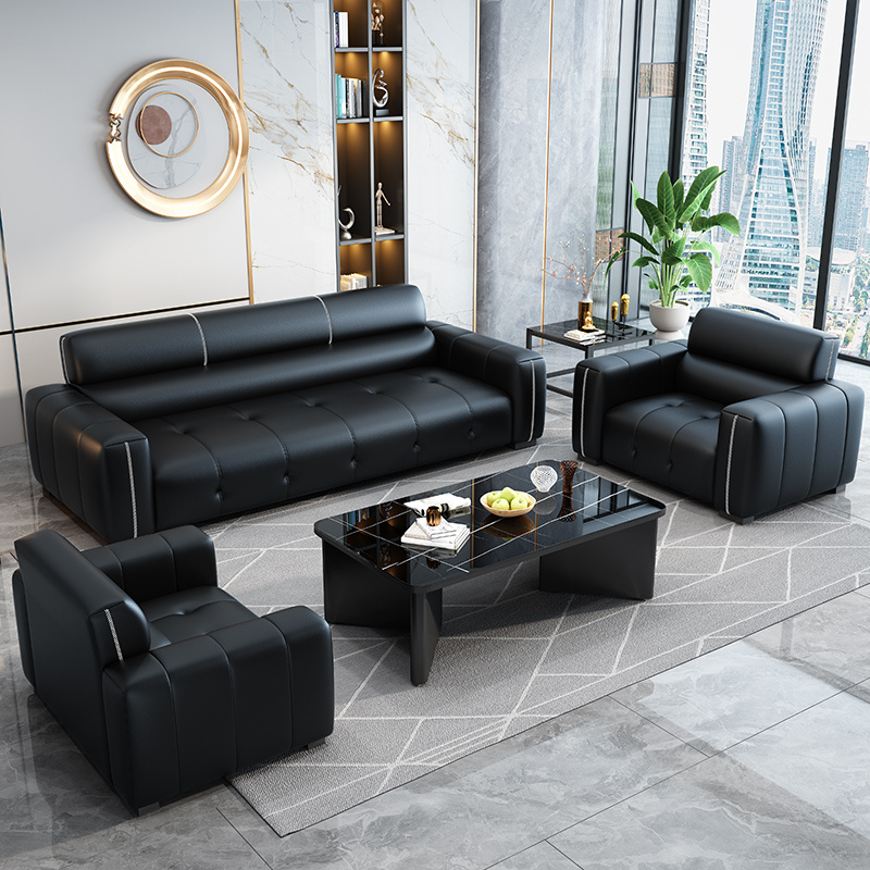 壹品简约实木三人极简沙发套装