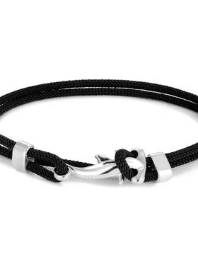 锤头鲨鱼编织手链手工海洋手绳男生物活扣可调节手环女百搭情侣款