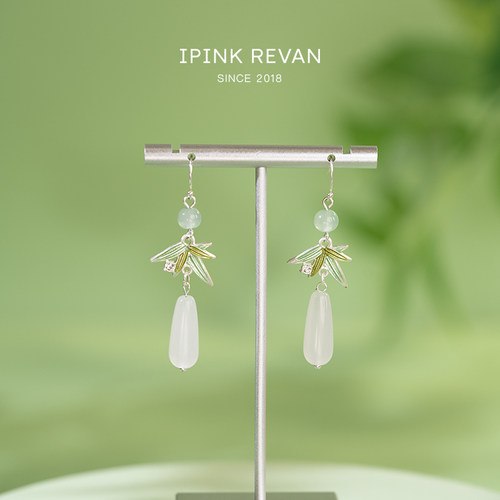 IPIINK原创《青筠》竹叶耳饰耳夹