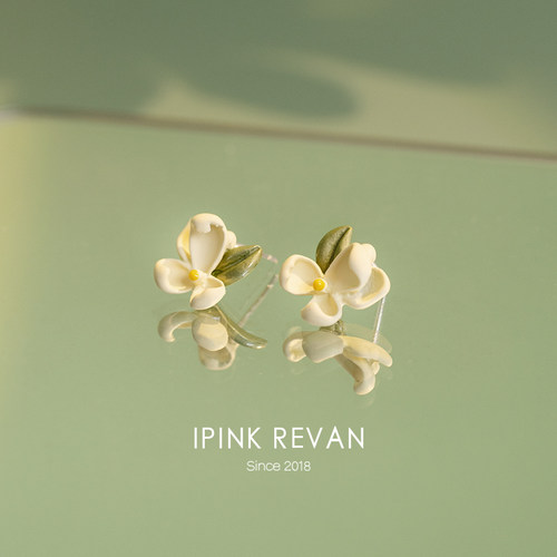 IPINK栀子花清新日常通勤耳饰