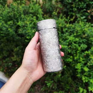 内外纯钛保温杯小容量220ML便携迷你口袋杯男女真空泡茶礼品钛杯