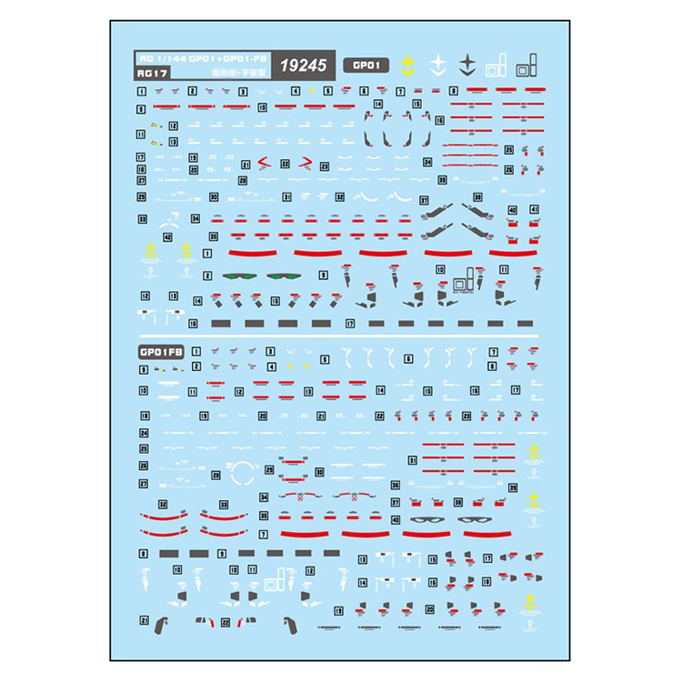 宇宙型模型水贴纸中环RX-78