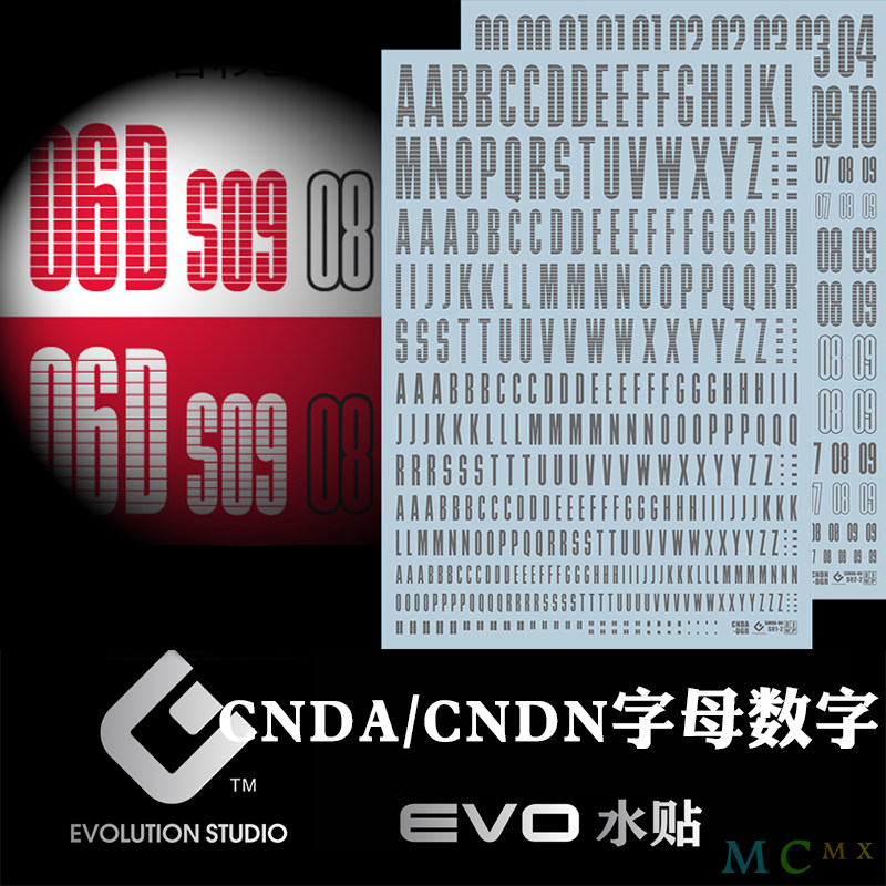 编号标志高达模型通用贴纸EVO