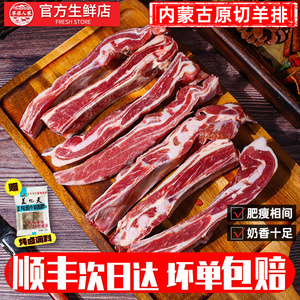 羊排新鲜5斤羊肋排10斤非宁夏盐池滩小羔羊寸内蒙原切半成品商用