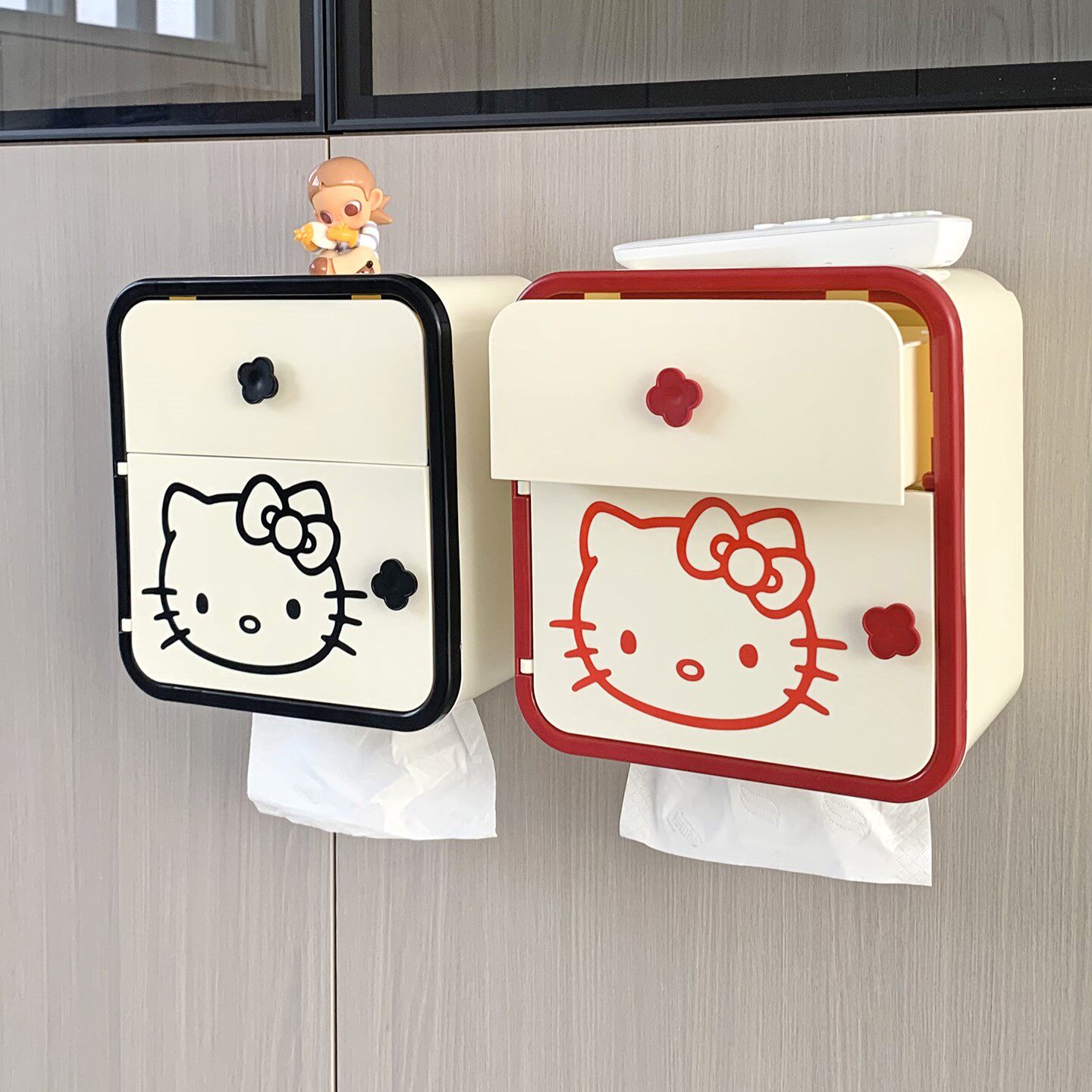 可爱纸巾盒壁挂式卫生间浴室防水卷筒纸收纳盒厕纸架卫生纸置物架