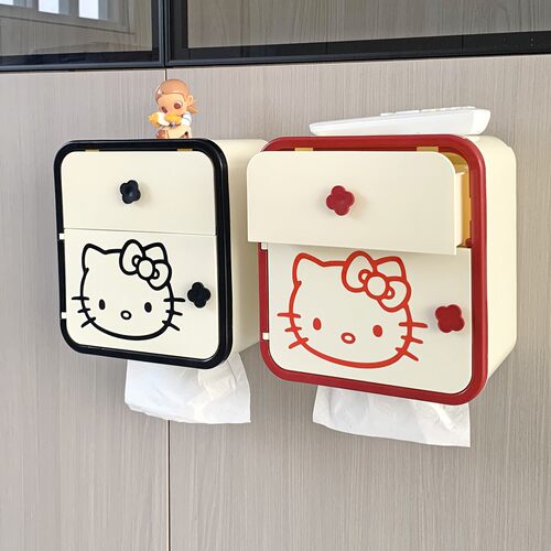 可爱kitty防水壁挂卫生间纸巾盒