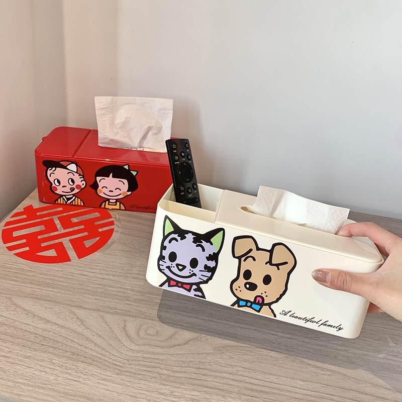 可爱纸巾盒客厅办公桌面抽纸盒