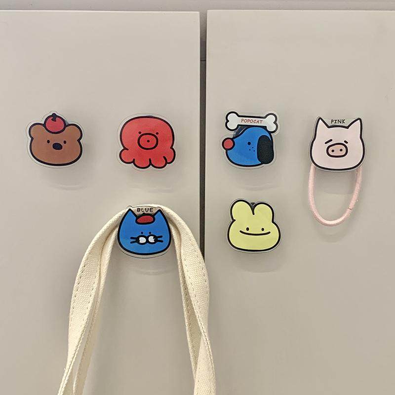 可爱亚克力挂钩无痕家用免打孔粘贴式宿舍门后衣服包收纳创意挂钩